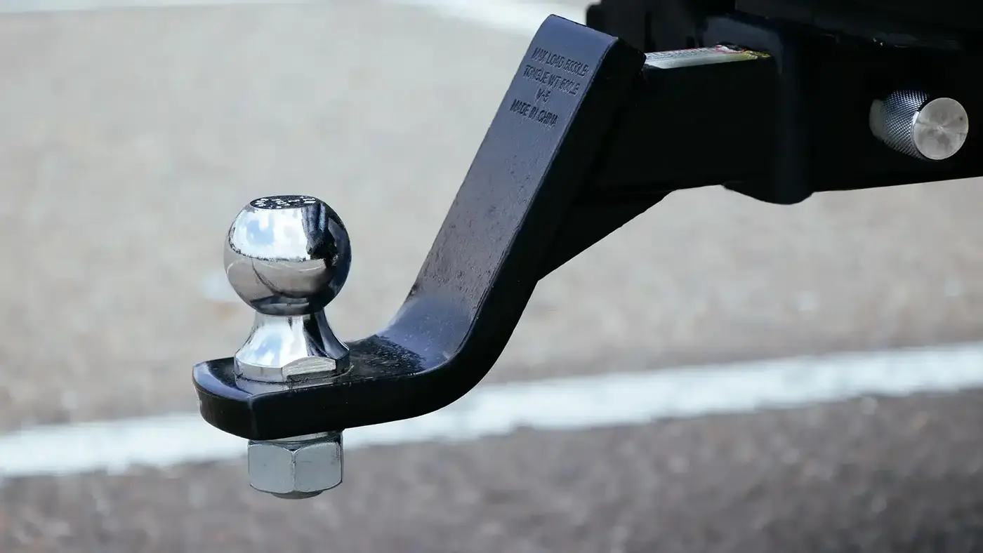 Heavy-duty trailer hitch installed on a pickup truck